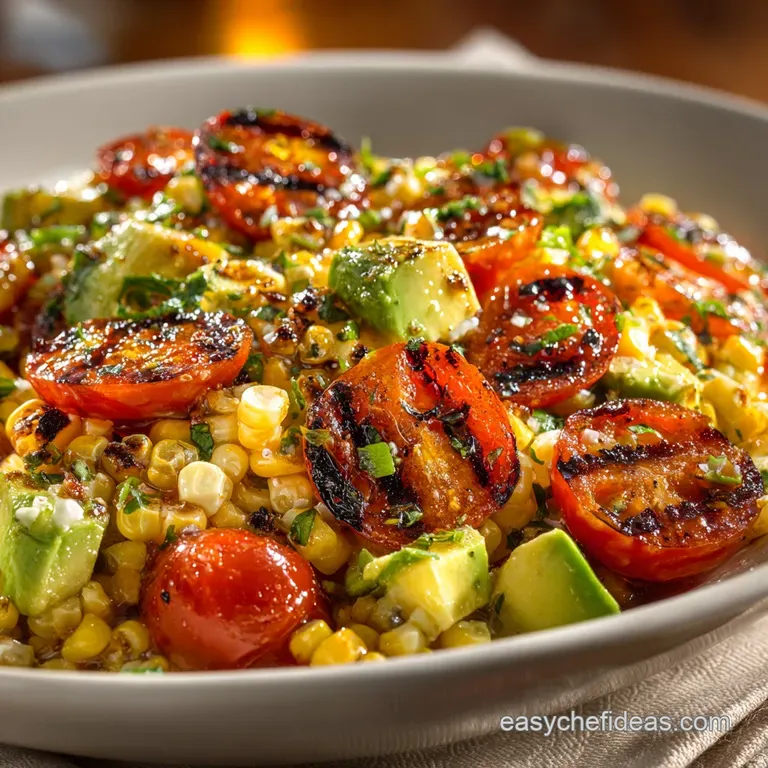 The Summer Blockbuster Salad Sweetcorn Tomato and Avocado with Zesty Lime Dressing
