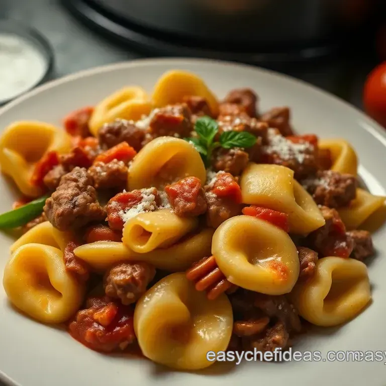 Cheesesteak Tortellini in Rich Provolone Sauce