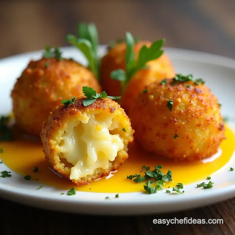 Golden Pockets of Joy Ultimate Cheesy Arancini Rice Balls
