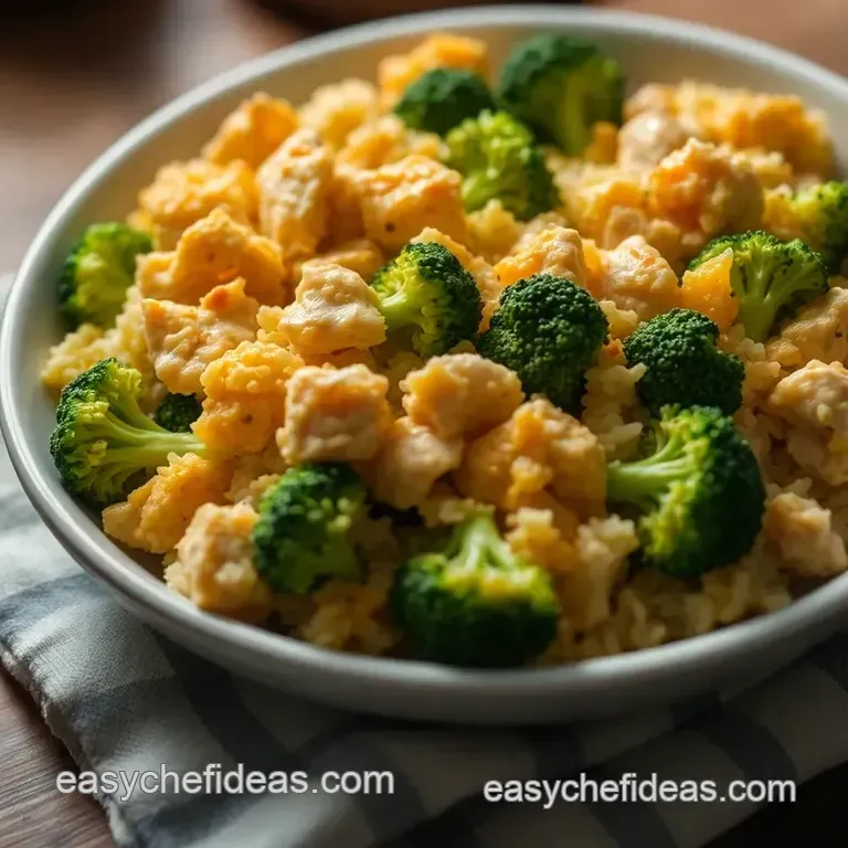 Cheesy Chicken and Broccoli Casserole presentation