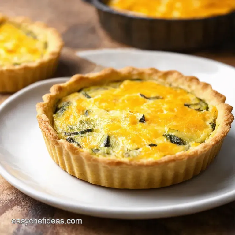 Cheesy Courgette Tart with Thyme Cheddar Crust presentation