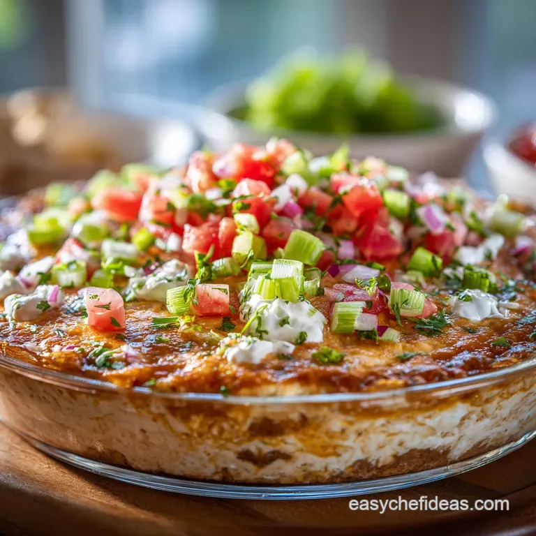 Cheesy Mexican Layer Dip Seven Layers of Ultimate Party Fiesta Nacho Heaven presentation