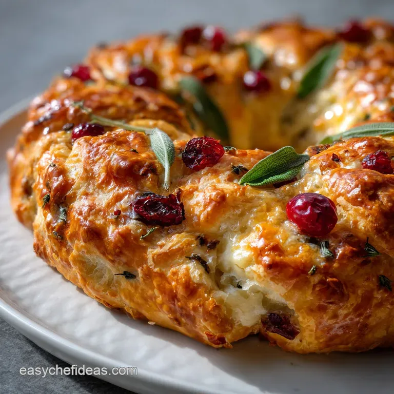 Christmas Potluck Recipes: Cheesy Puff Wreath Bake