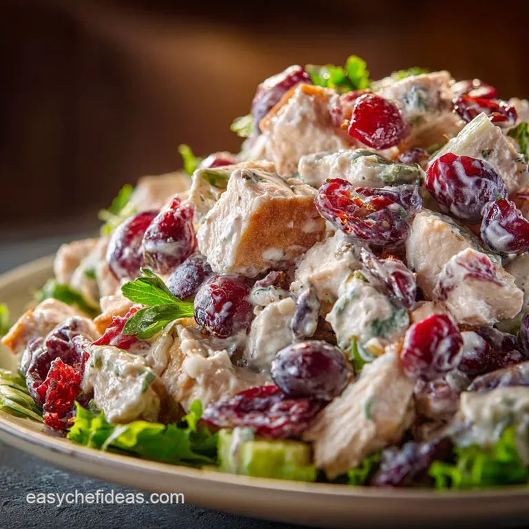A Chefs Blueprint Cranberry Chicken Salad presentation