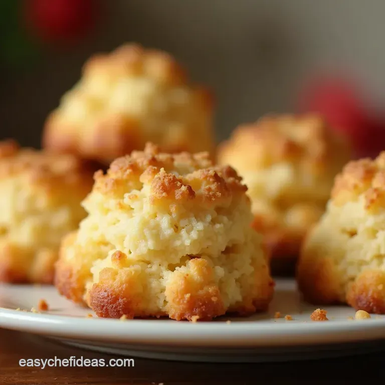 Golden Peaks the Ultimate Chewy Coconut Macaroons presentation