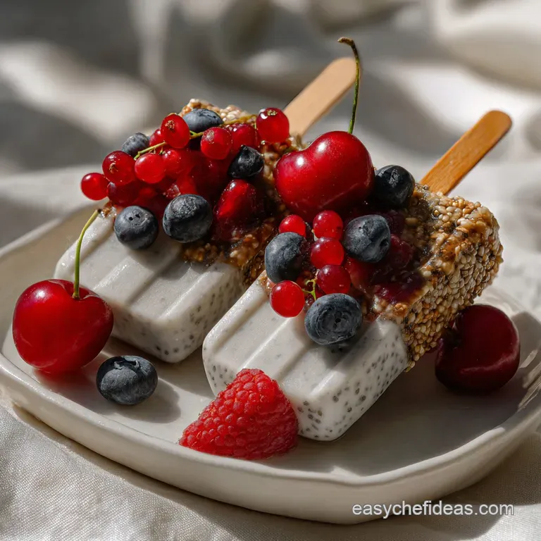 Creamy Chia Seed Pudding Popsicles Recipe presentation