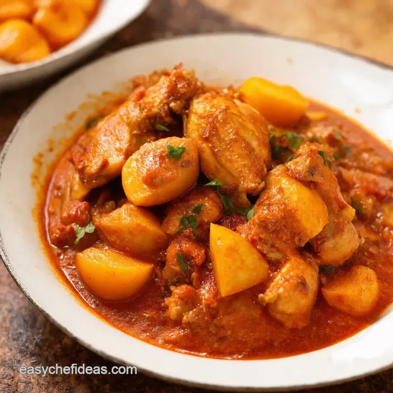 Chicken and Apricot Tagine presentation