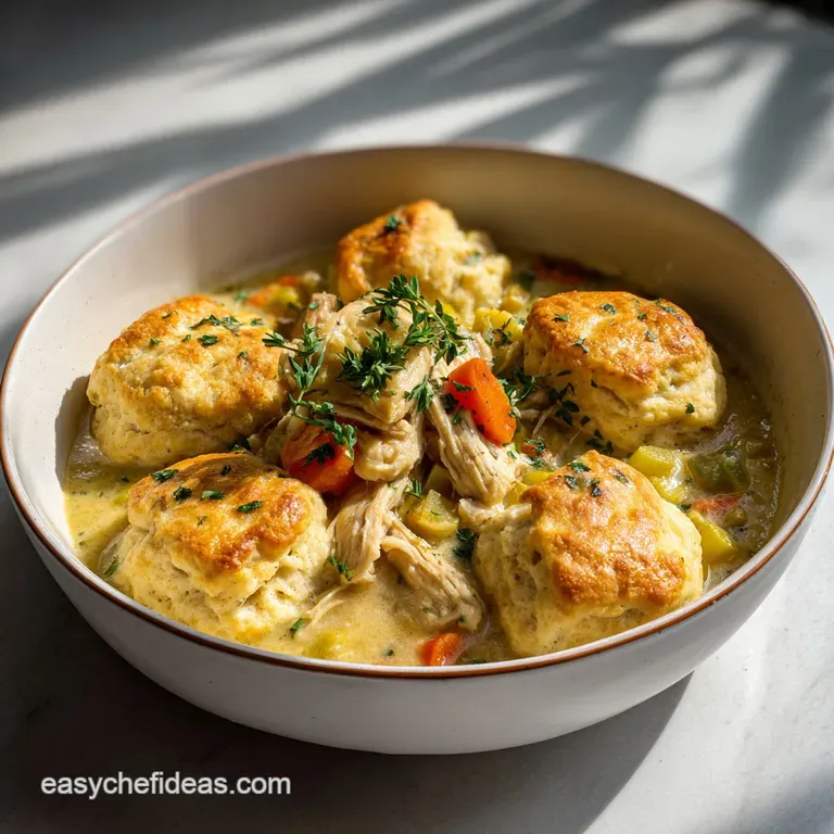 Chicken and Dumplings with Biscuits