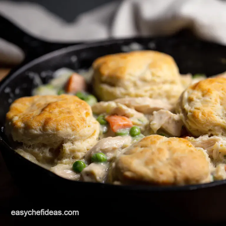 Chicken Biscuit Pot Pie Comfort in a Skillet presentation