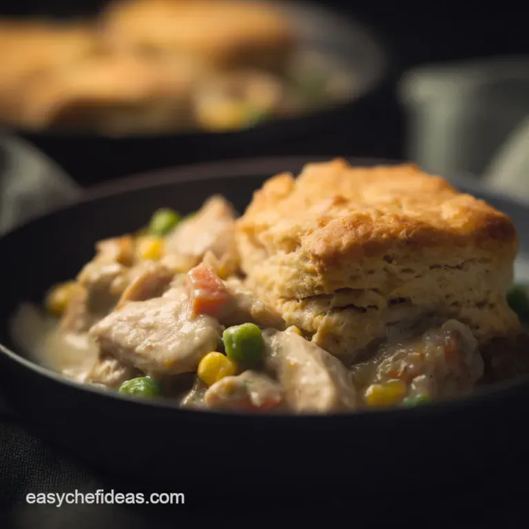 Chicken Biscuit Pot Pie Comfort in a Skillet