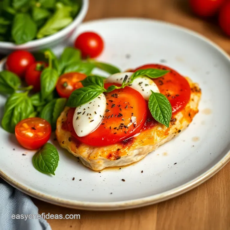 Chicken Caprese presentation
