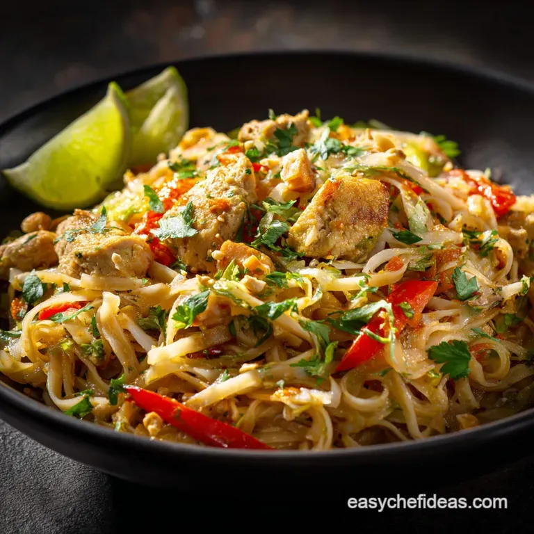 Chicken Pad Thai Meal Prep The No Soggy Noodles High Protein Lunch