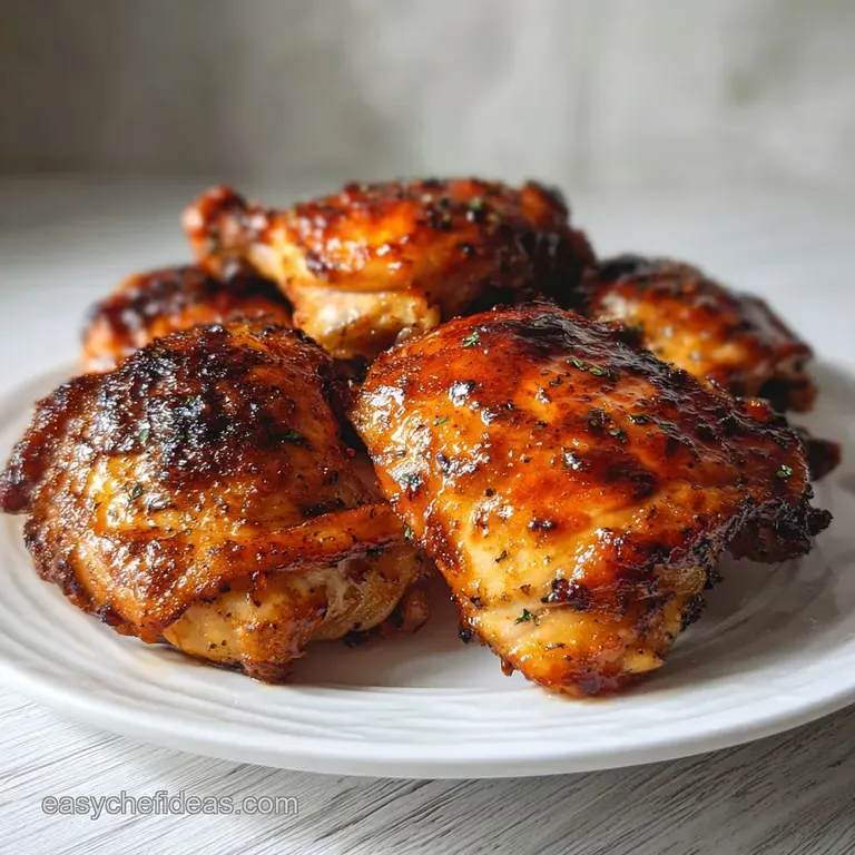 Chicken Thighs Oven BBQ: Sticky Caramelized Glaze