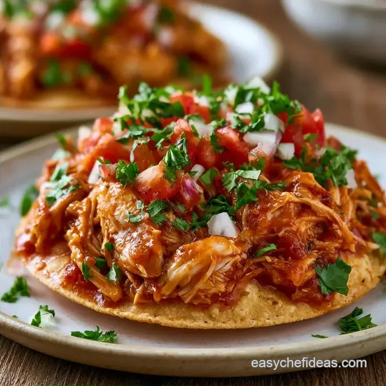 Chicken Tinga Tostadas with Chipotle