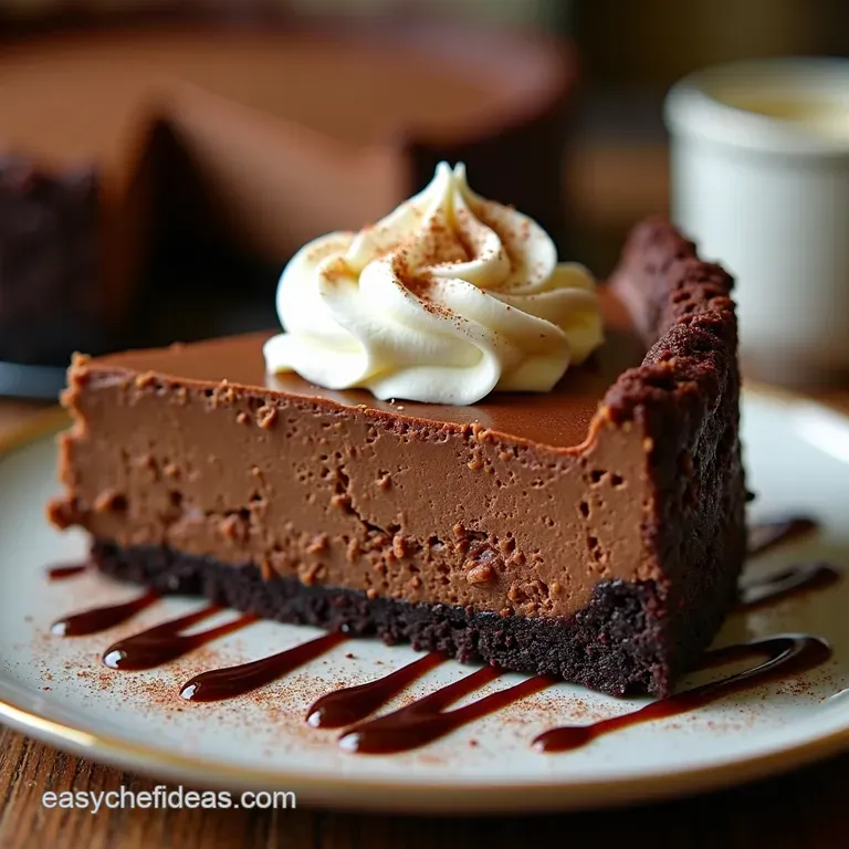 Chocolate Espresso Dream a Decadent Cheesecake presentation