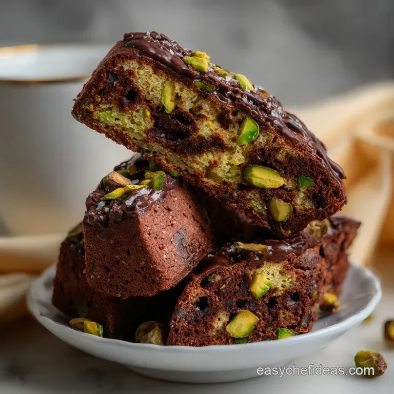 The Ultimate Chocolate Pistachio Biscotti: Snap Crunch presentation