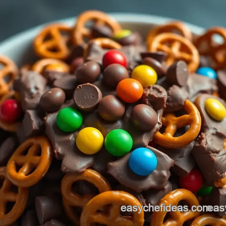 Chocolate Pretzel Delights with Rolo & M&M Toppings