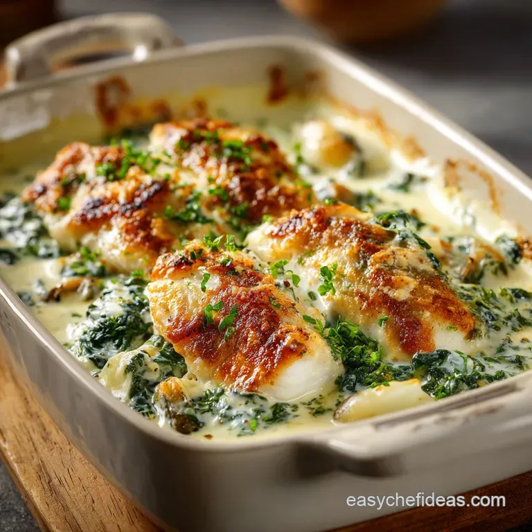 Fish Florentine Baked White Fish with Gruy&egrave;re Mornay