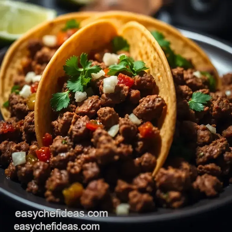 Classic Beef Tacos with Homemade Salsa presentation