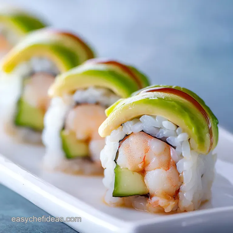 Boston Roll Sushi: Shrimp Avocado and Perfect Crunch