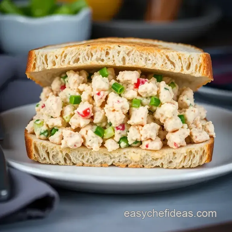 Classic British Tuna Sandwich with a Twist presentation