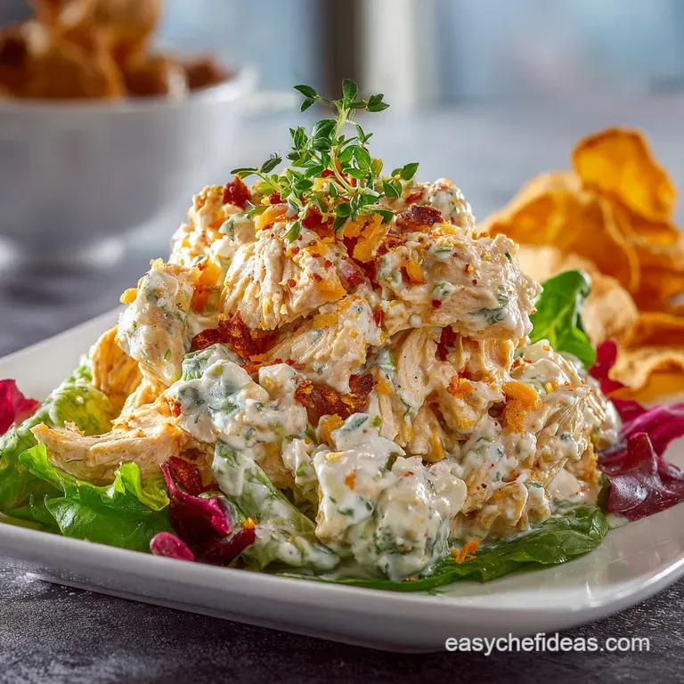 Classic Buffalo Chicken Salad Creamy Crunchy and Zingy presentation