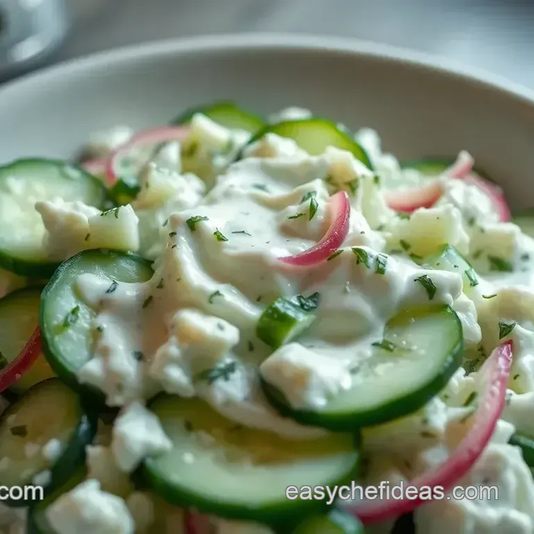 Classic Creamy Cucumber Salad with Sour Cream