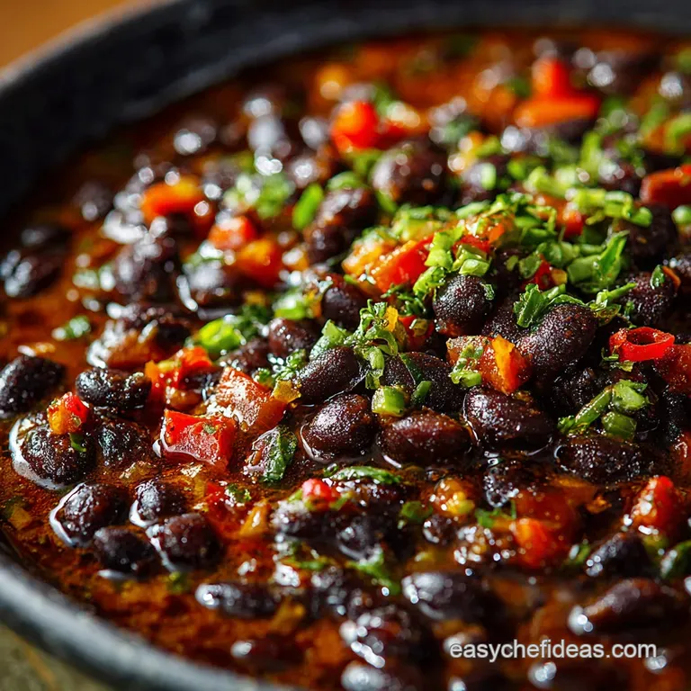 Cuban Style Black Beans: the Ultimate Silky Frijoles Negros Recipe presentation