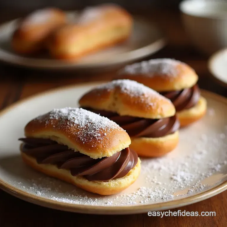 Classic French Chocolate &Eacute;clairs presentation