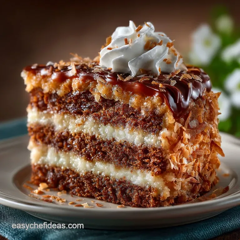The Ultimate German Chocolate Cake a Southerninspired Layered Classic presentation