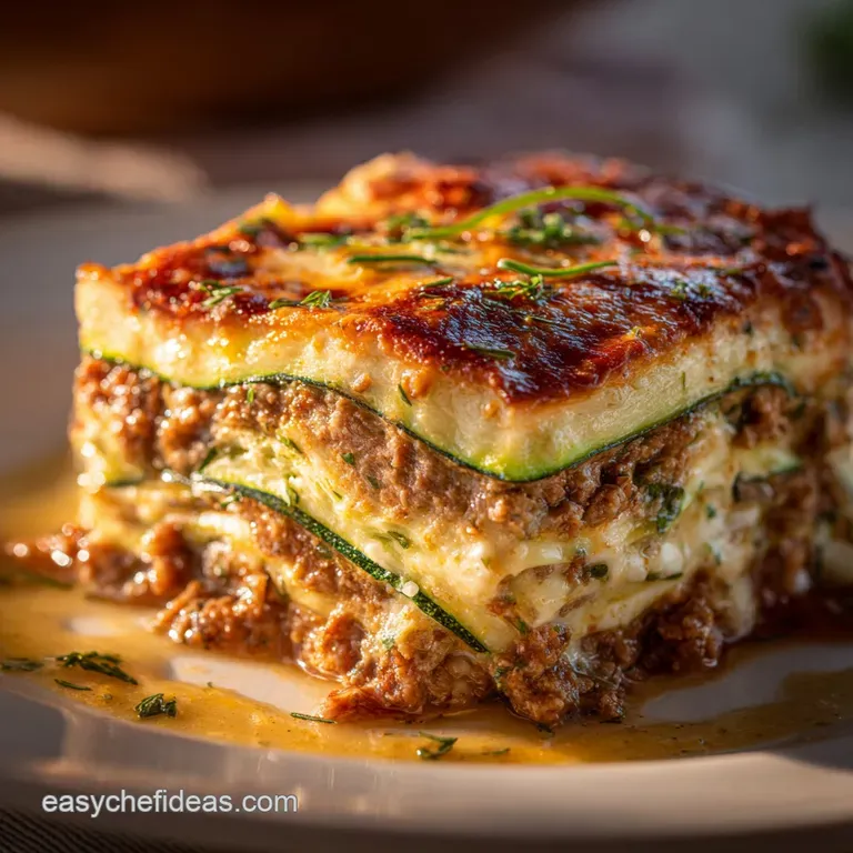 Zucchini Lasagna Classic Nonoodle Comfort Bake presentation