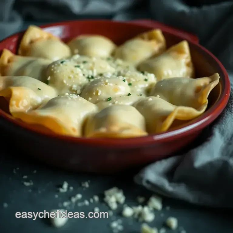 Classic Potato and Cheese Pierogi presentation