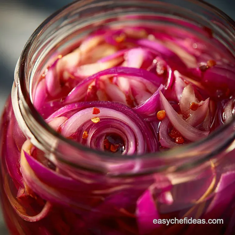 Classic Quick Pickled Red Onions Recipe presentation