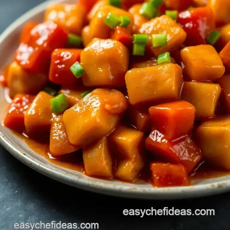 Classic Sweet and Sour Chicken presentation