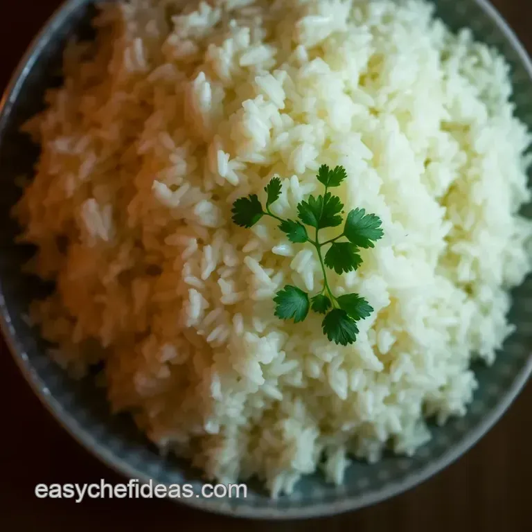 Coconut Rice Delight: a Creamy Tropical Side presentation