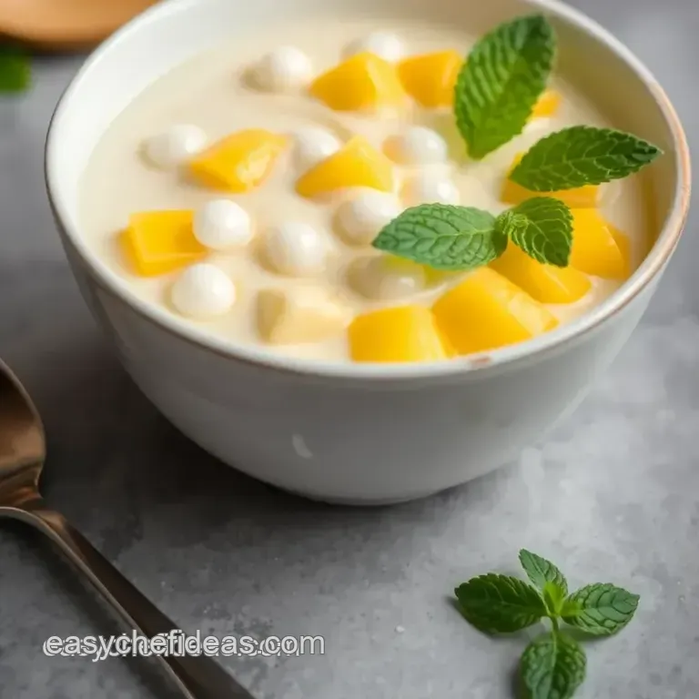 Creamy Coconut Mango Delight presentation