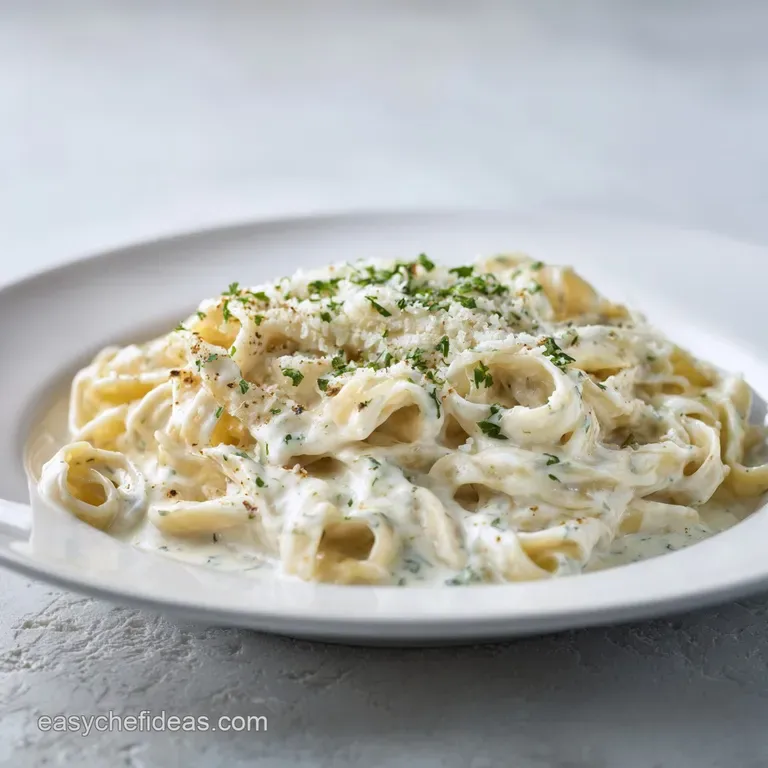 Olive Garden Fettuccine Alfredo Copycat Recipe presentation