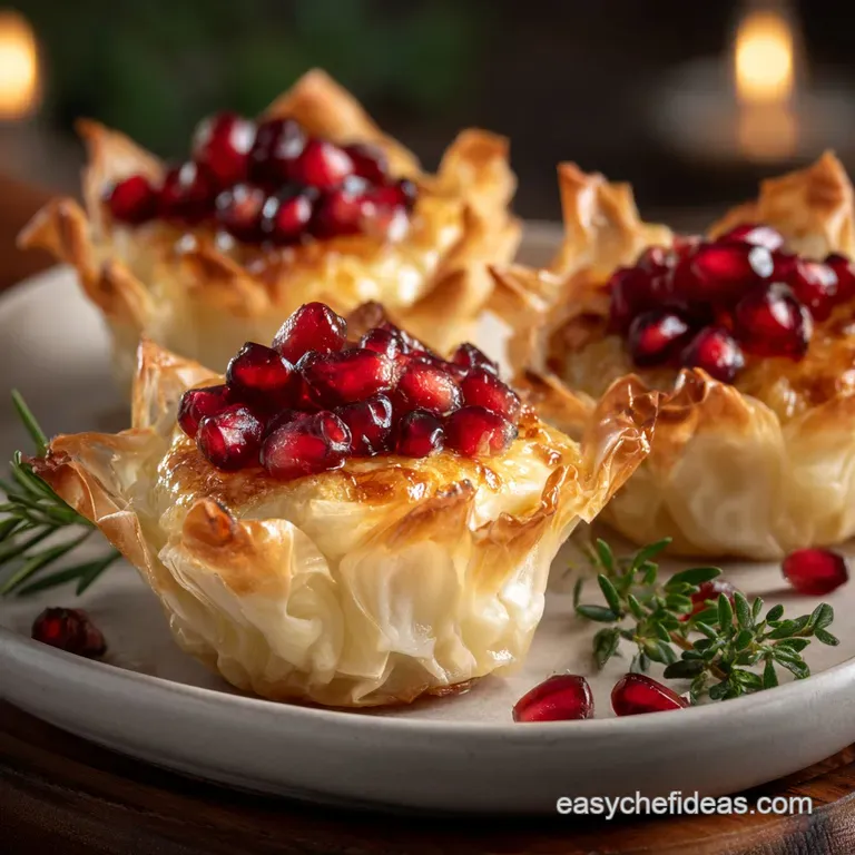 Baked Brie Phyllo Cups with Cranberry and Orange Zest