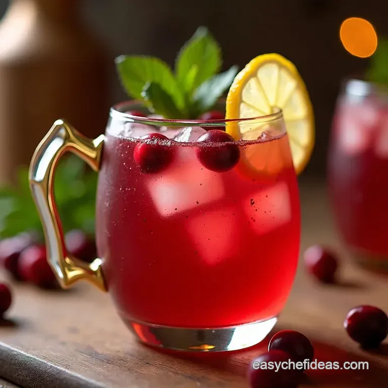 Cranberry Bliss Moscow Mule presentation