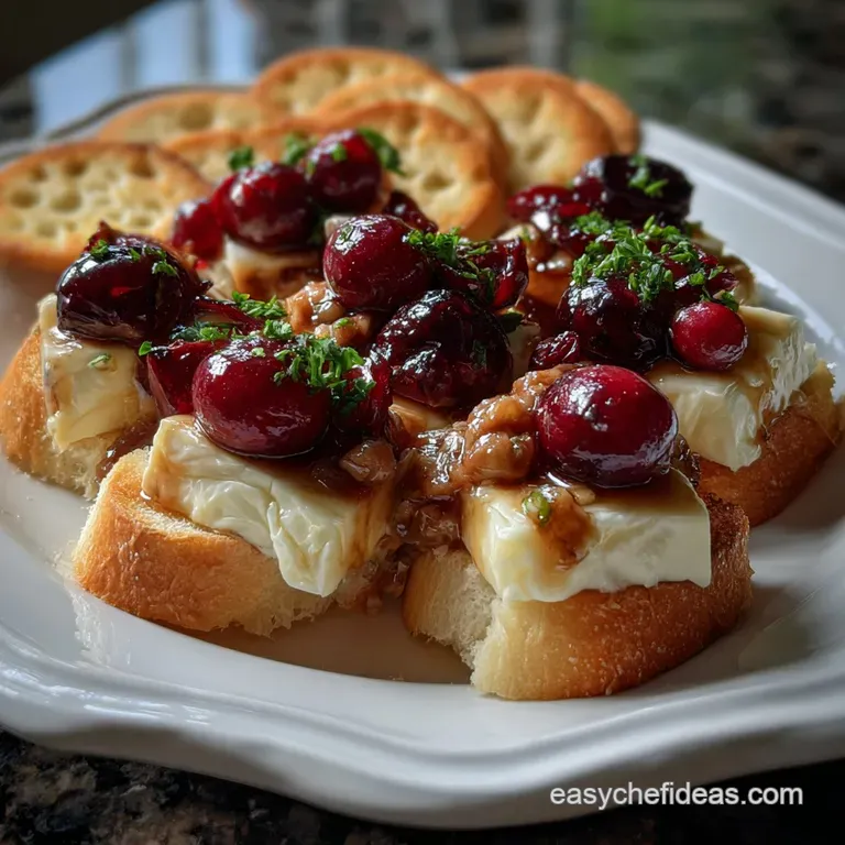 New Years Appetizer with Cranberry and Brie