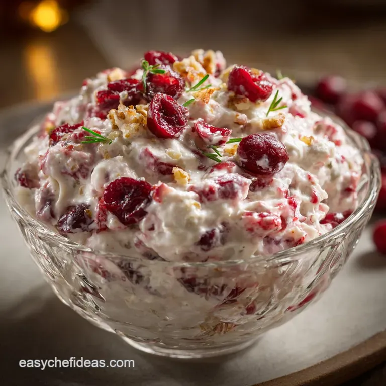 Cranberry Fluff Salad Our Best Makeahead Holiday Fluff Recipe presentation