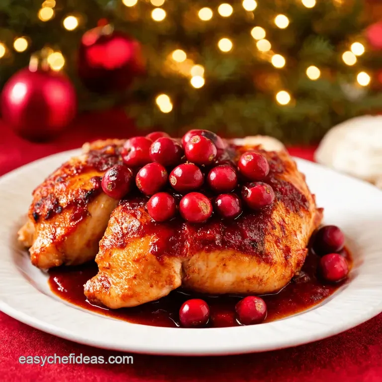 Cranberry Glazed Chicken presentation