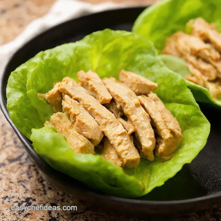 Creamy Avocado Chicken Salad Lettuce Wraps presentation