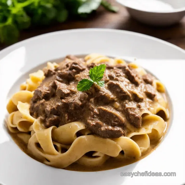 Creamy Beef Stroganoff