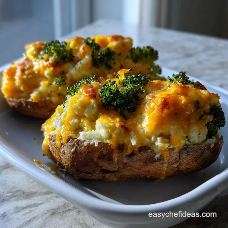 Creamy Broccoli Cheddar Twice Baked Potatoes Ultim Mastery presentation