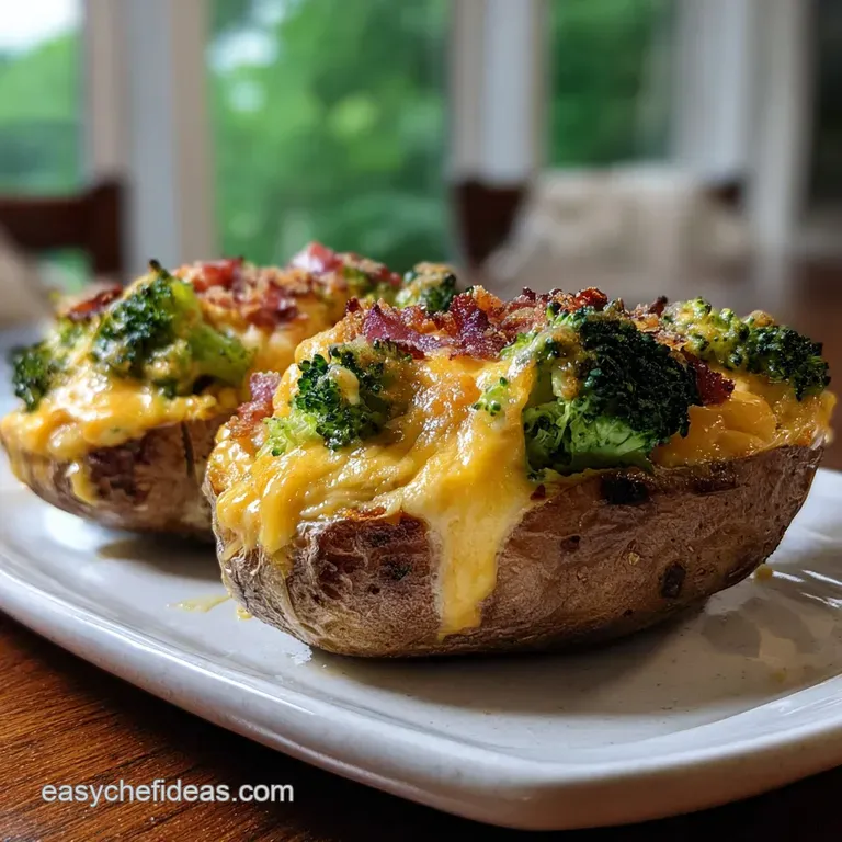 Creamy Broccoli Cheddar Twice Baked Potatoes Ultim Mastery