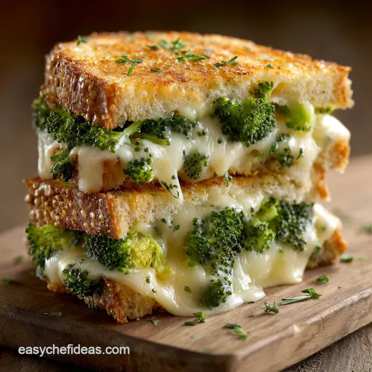 The Danish Delight Broccoli Havarti Grilled Cheese on Crispy Sourdough presentation