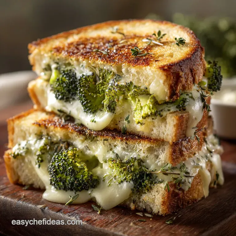 The Danish Delight Broccoli Havarti Grilled Cheese on Crispy Sourdough