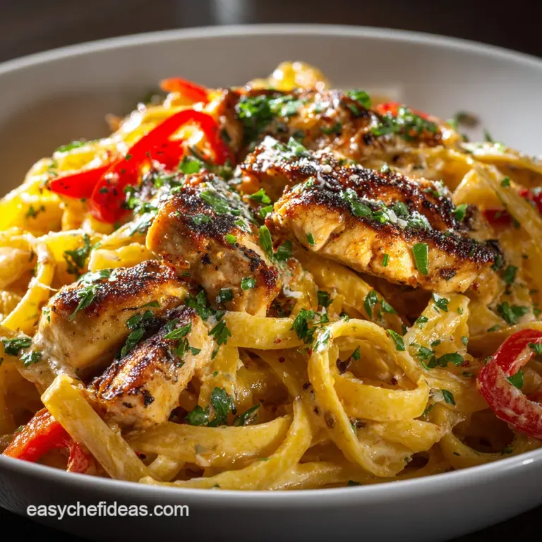 Cajun Chicken Pasta: Proper Lush Creamy Fettuccine Recipe presentation