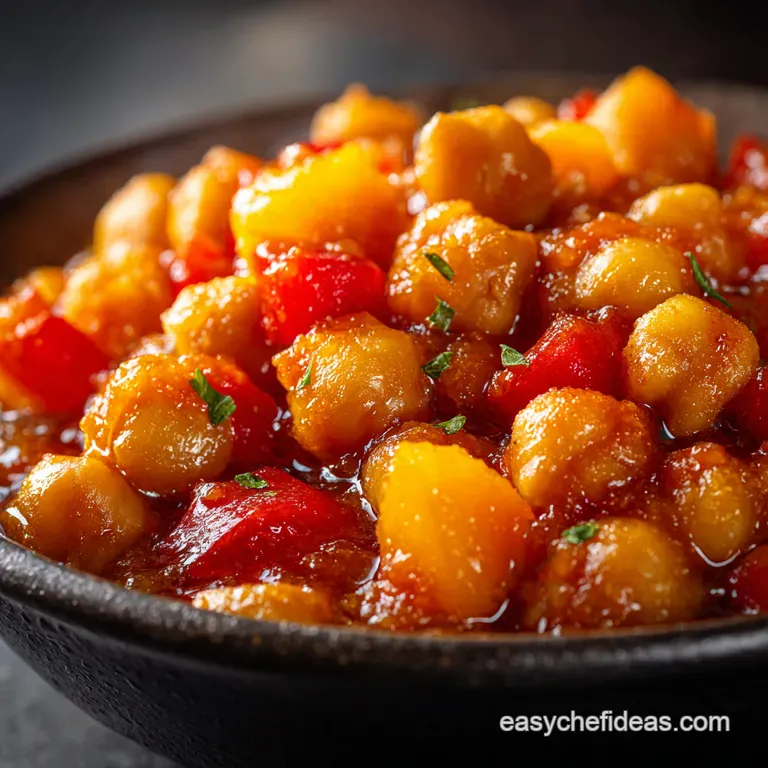 Creamy Chana Masala with Olive Mango